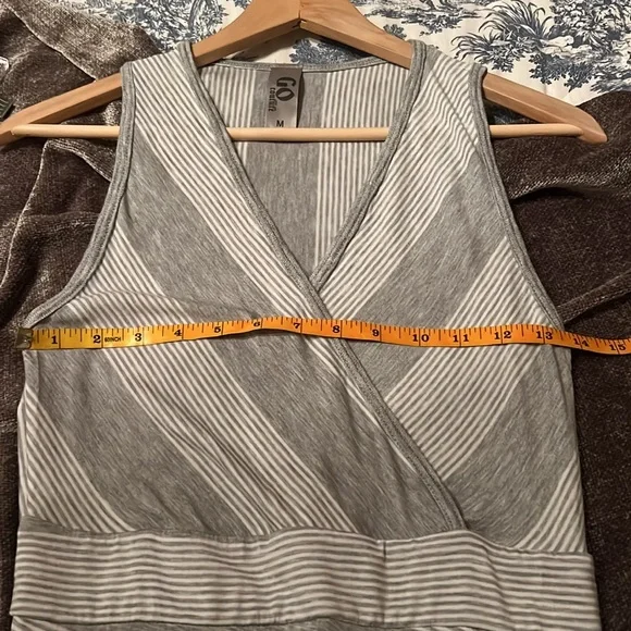 Go Couture Striped Maxi Dress in Grey Colorblock - Picture 14 of 17